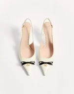 Valentino Bepointy Slingback Pump In Patent Leather And Kidskin 80Mm - Image 5